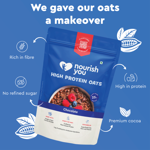 Nourish You: 25g High Protein Chocolate Oats 1kg
