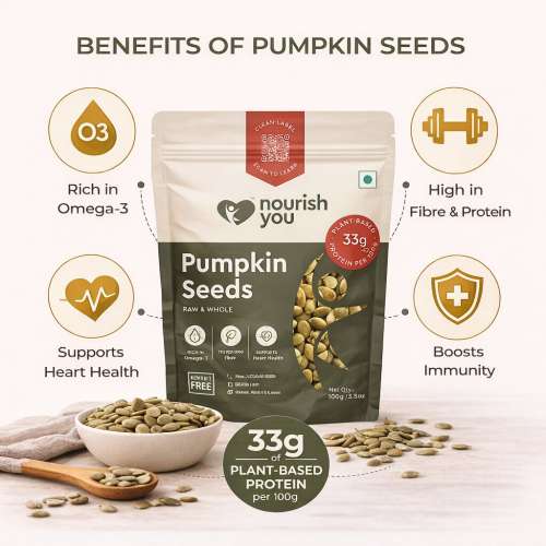 Nourish You: Organic Raw Pumpkin Seeds 100gm