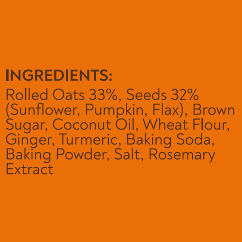 The Snack Company: Ginger Turmeric Cookies  210gm | Healthy Oats and 33% Seeds Cookies - Biscuits