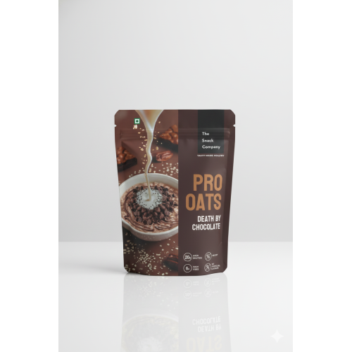 The Snack Company: Protein Oats - Death By Chocolate | 20gm Protein | 6gm Fibre  | 60gm