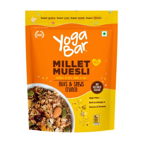 Yogabar: Nuts & Seeds Crunch Muesli 700gm | Richness of Nuts & Seeds |Pack of 2
