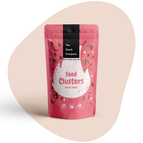 The Snack Company: Snacks Combo: Cheddar Cheese Makhana & Peri Peri Seed Cluster (20gm+100gm)