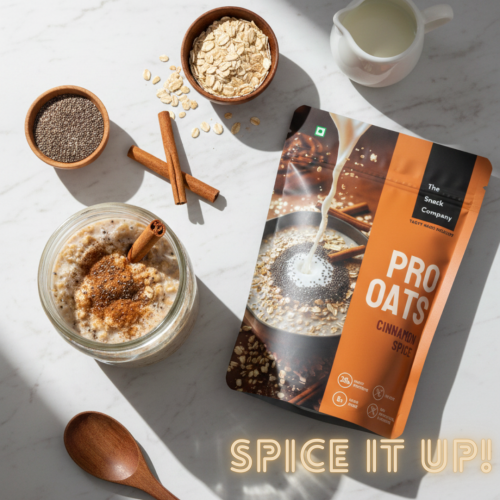 The Snack Company: Protein Oats - Cinnamon Spice | 20gm Protein | 6gm Fibre |60gm