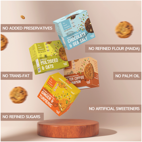 The Snack Company: Multiseed & Oats Cookies  210gm| Classic Flavor