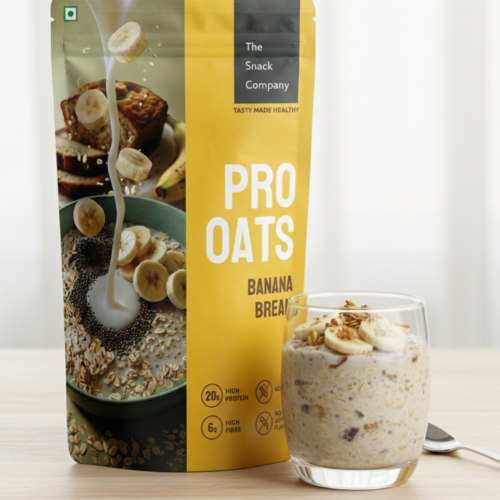The Snack Company: Protein Oats - Banana Bread | 20gm Protein | 6gm Fibre | 60gm