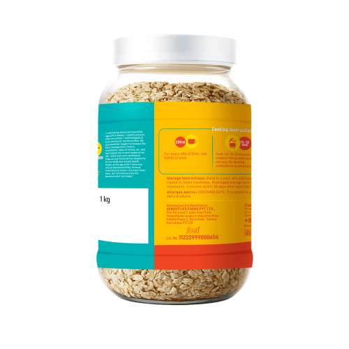 Yogabar: Rolled Oats Combo | 1 kg Pouch & 1 kg Jar