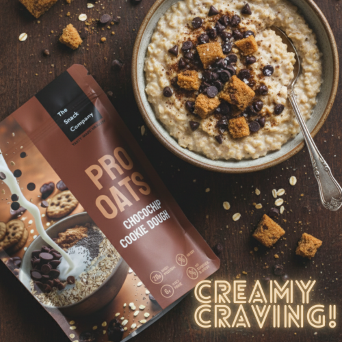 The Snack Company: Protein Oats - Chocochip Cookie Dough | 20gm Protein | 6gm Fibre |60gm