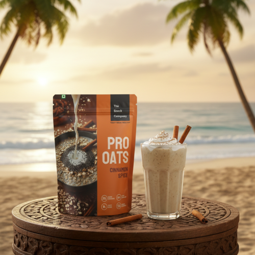 The Snack Company: Protein Oats - Cinnamon Spice | 20gm Protein | 6gm Fibre |60gm