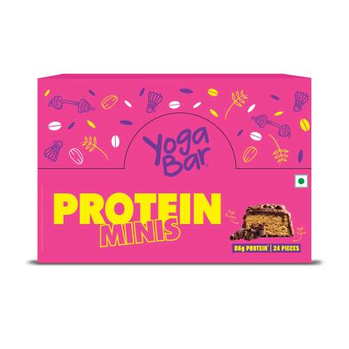 Yogabar: Protein Mini Combo Pack | Coffee Crush & Choco peanut butter | Pack of 24 Each