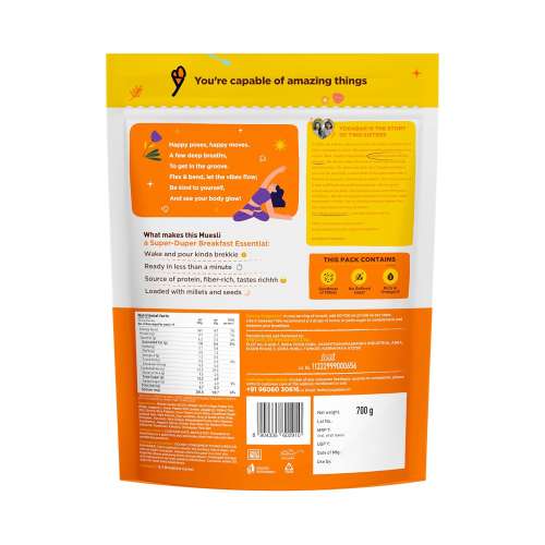 Yogabar: Nuts & Seeds Crunch Muesli 700gm | Richness of Nuts & Seeds |Pack of 2