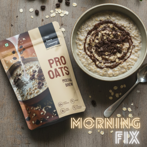 The Snack Company: Protein Oats - Mocha Brew |20gm Protein | 6gm Fibre| 60gm