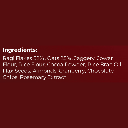 The Snack Company: Cocoa Oat Clusters with Ragi Flakes  400gm | 52% Ragi Flakes, 29% Grains, 7% Nuts, Seeds and Dry-fruits
