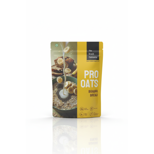 The Snack Company: Protein Oats - Banana Bread | 20gm Protein | 6gm Fibre | 60gm