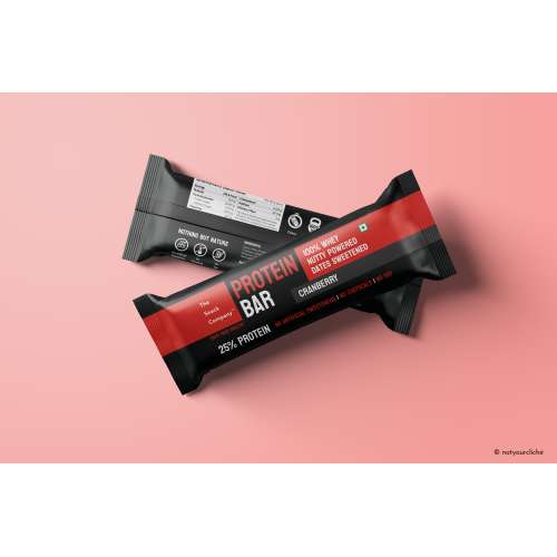 The Snack Company: Cranberry Protein Bar 50gm| 100% Whey Protein Bar | 25% Protein in every serve