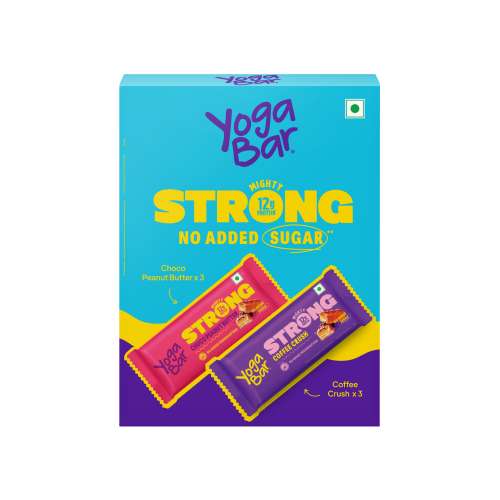 Yogabar: Enrobed Strong 12g Variety | Choco Peanut Butter & Coffee Crush | Rich in protein |Pack of 2