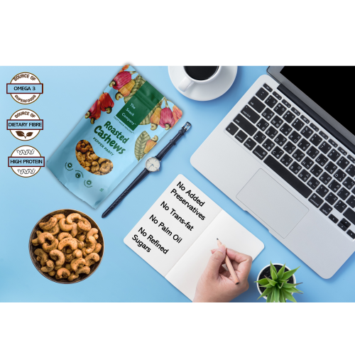 The Snack Company: Nuts Combo: Salt & Pepper Cashew 100gm & Smoky Barbeque Almonds 100gm | Tea Time Snack | Dry-fruit Snacks | Roasted not fried