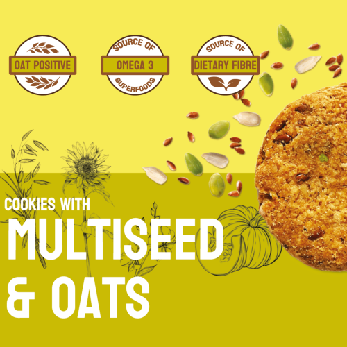 The Snack Company: Multiseed & Oats Cookies  210gm| Classic Flavor