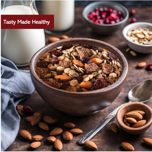 The Snack Company: Cocoa Oat Clusters with Ragi Flakes  400gm | 52% Ragi Flakes, 29% Grains, 7% Nuts, Seeds and Dry-fruits