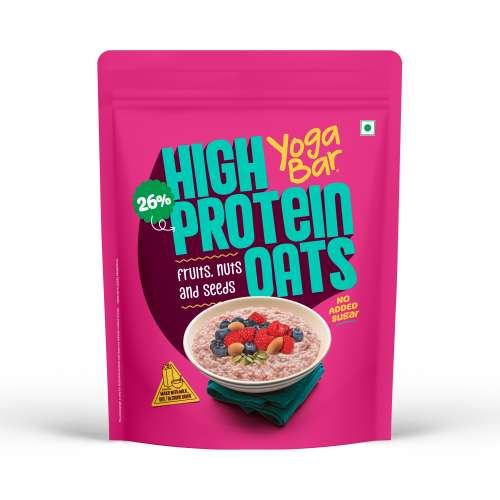 Yogabar: 26g High Protein Oats Dark Chocolate and Fruits Nuts and Seeds  Combo pack 1kg each