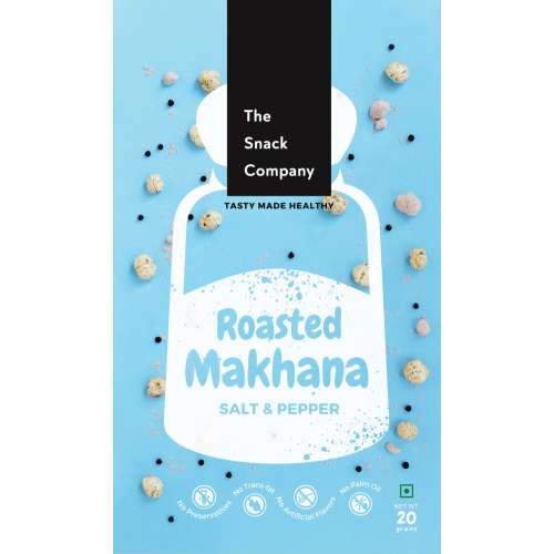 The Snack Company: Salt and Pepper Makhana 20gm