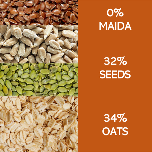 The Snack Company: Filter Coffee Cookie with Cinnamon  210gm | Oats & Multiseed Cookies