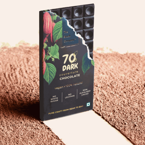 The Snack Company: 70% Couverture Dark Chocolate 60gm Pack of 2