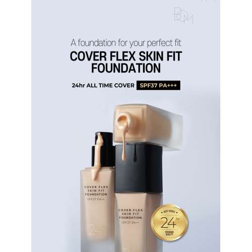 Beauty of Majesty: Cover Flex Skin Fit Foundation #23 Natural Beige 30ml