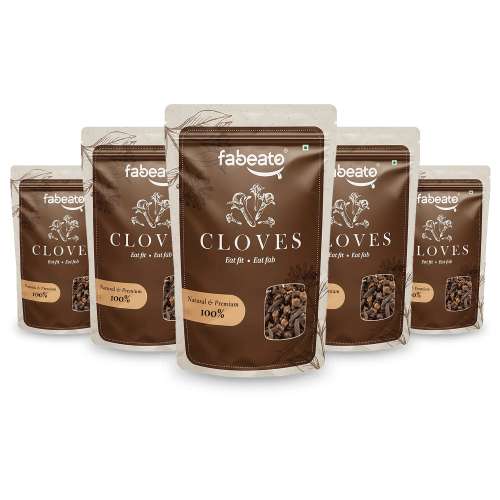 Fabeato: Natural Premium Whole Cloves (Laung) 200gm Pack of 5