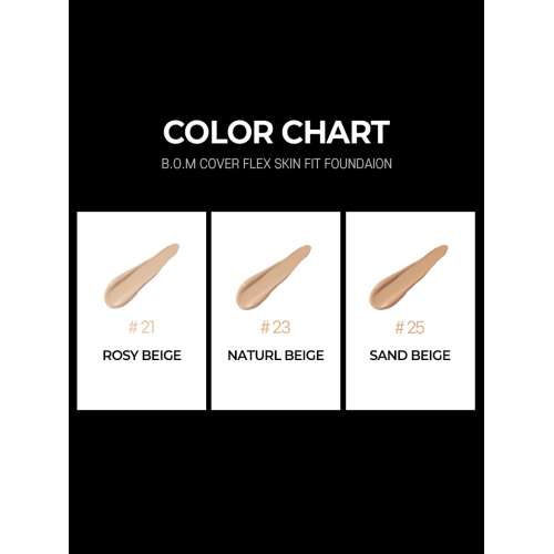 Beauty of Majesty: Cover Flex Skin Fit Foundation #21 Rosy Beige 30ml (30)