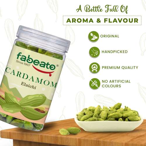 Fabeato: Whole Green Cardamom Bold Premium Elaichi Pack of 3