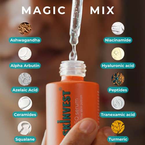 Skinvest: CEO Multi-Active Serum for Acne, Pigmentation & Pores | 25 Clinically Proven Actives with 5% Niacinamide, Peptides & Alpha Arbutin | Lightweight, Non-Sticky & Barrier-Safe | 30ml