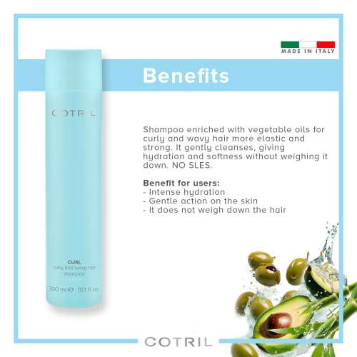 Cotril: Curl Curly And Wavy Hair Shampoo 300ml