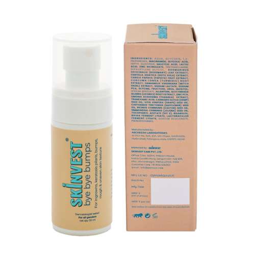 Skinvest: Bye Bye Bumps Exfoliating Spray | Treats Ingrown Hair, keratosis pilaris, Strawberry Skin & Razor Bumps | Gentle AHA BHA Body Mist for Arms, Legs, Underarms & Bikini Line | 50ml