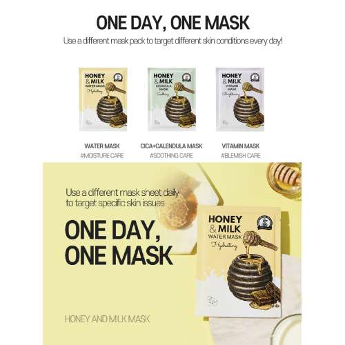 Beauty of Majesty: Honey And Milk Water Mask - Hydrating 25gm x 10ea