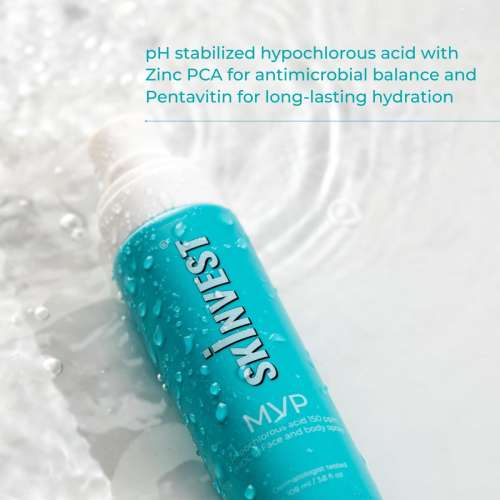 Skinvest: MVP Hypochlorous Spray with HOCl & Zinc PCA | Prevents acne | 100ml