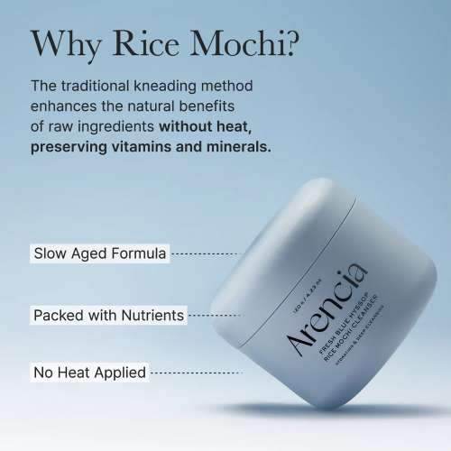 Arencia: Fresh Blue Hyssop Rice Mochi Cleanser 120gm