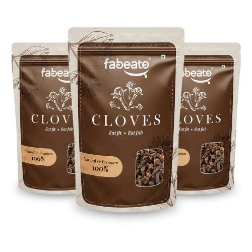 Fabeato: Natural Premium Whole Cloves (Laung) 200gm Pack of 3