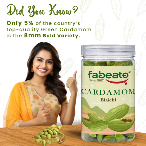 Fabeato: Whole Green Cardamom Bold Premium Elaichi Pack of 5
