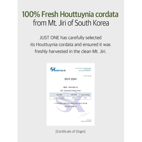 Beauty of Majesty: Just One Houttuynia Cordata Extract 150ml