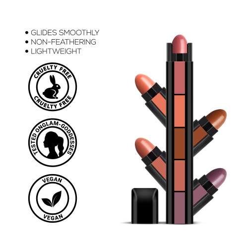 Renee Cosmetics: Fab 5-in-1 Nude Lipstick - 7.5gm