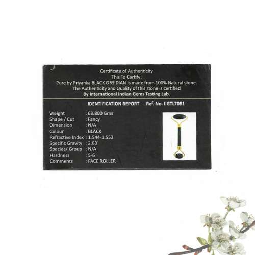 Pure by Priyanka: Black Obsidian Facial Roller - 63.8 gm
