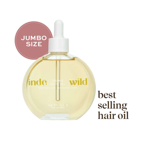 Inde Wild: Champi Hair Oil With Bhringraj, Brahmi & Amla For Regrowth, Hairfall & Dandruff Control 130ml