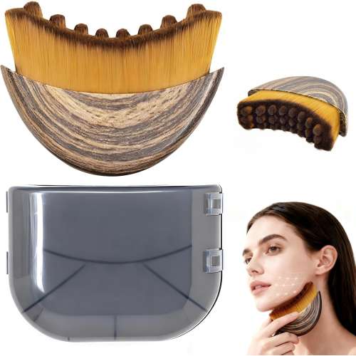kindlife: Lymphatic Drainage Brush & Gua Sha | Face Sculpting, De-Puffing & Jawline Definition Tool