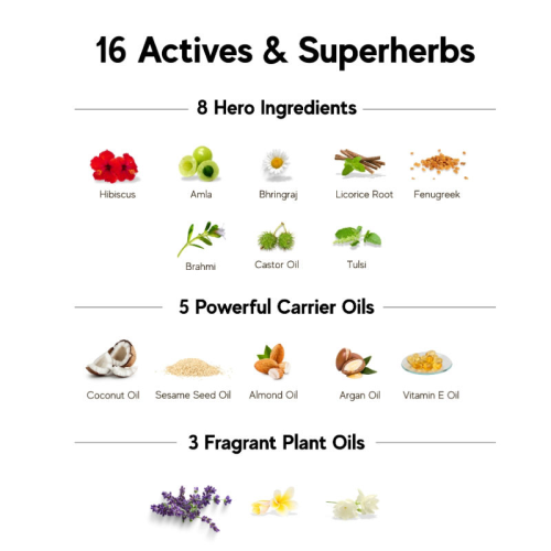 Inde Wild: Champi Hair Oil With Bhringraj, Brahmi & Amla For Regrowth, Hairfall & Dandruff Control 130ml