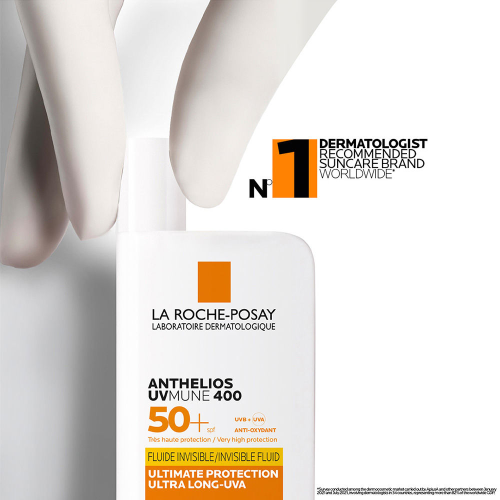 La Roche-Posay: Anthelios UVMUNE400 Invisible Fluid SPF50+ Ultra-light Sunscreen for Sensitive Skin 50ml