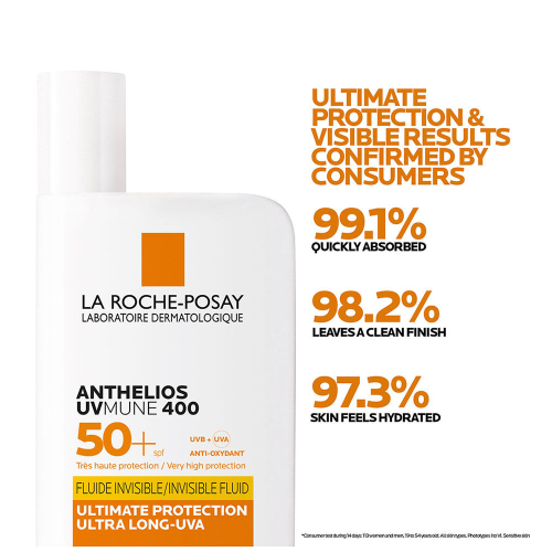 La Roche-Posay: Anthelios UVMUNE400 Invisible Fluid SPF50+ Ultra-light Sunscreen for Sensitive Skin 50ml