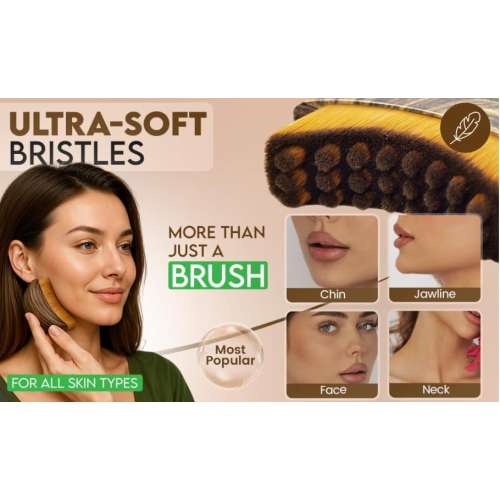 kindlife: Lymphatic Drainage Brush & Gua Sha | Face Sculpting, De-Puffing & Jawline Definition Tool