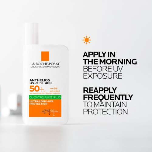 La Roche-Posay: Anthelios UVmune 400 Oil Control SPF 50+ Sunscreen Fluid for Oily & Sensitive Skin 50ml