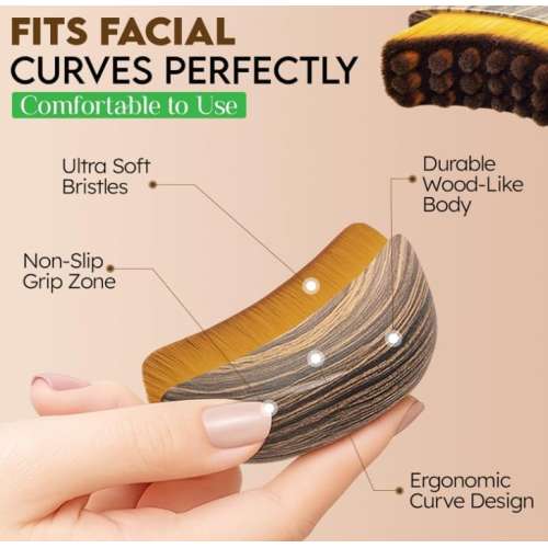 kindlife: Lymphatic Drainage Brush & Gua Sha | Face Sculpting, De-Puffing & Jawline Definition Tool