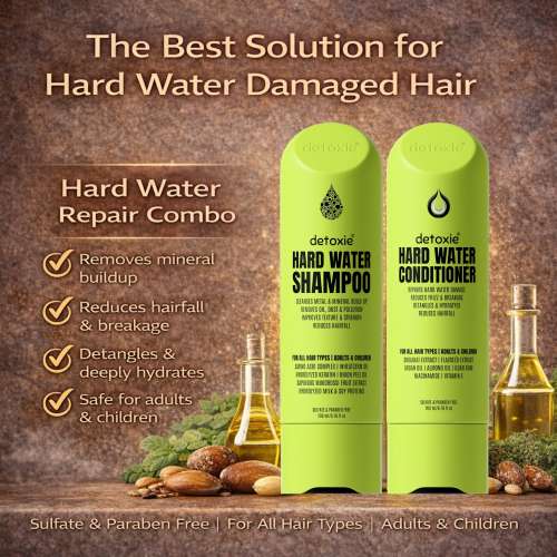 Detoxie: Detoxie Hard Water Repair Combo  | Shampoo 200ml + Conditioner 200ml Each